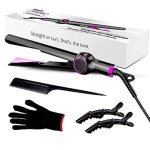 Hair Straightener 2 in 1 Curl Wave Curling Flat Iron Smooth Wave Twisted Plates
